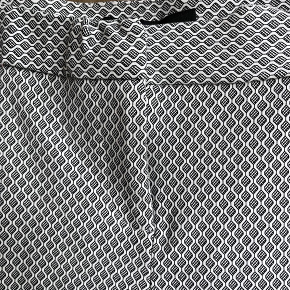 Geometric Black and White Jersey Tapered Trousers - Picture 5 of 9
